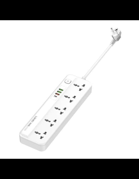 LDNIO Steckdosenleiste mit 5 AC-Steckdosen, 3x USB, USB-C, SC5415, 2500W (weiß)