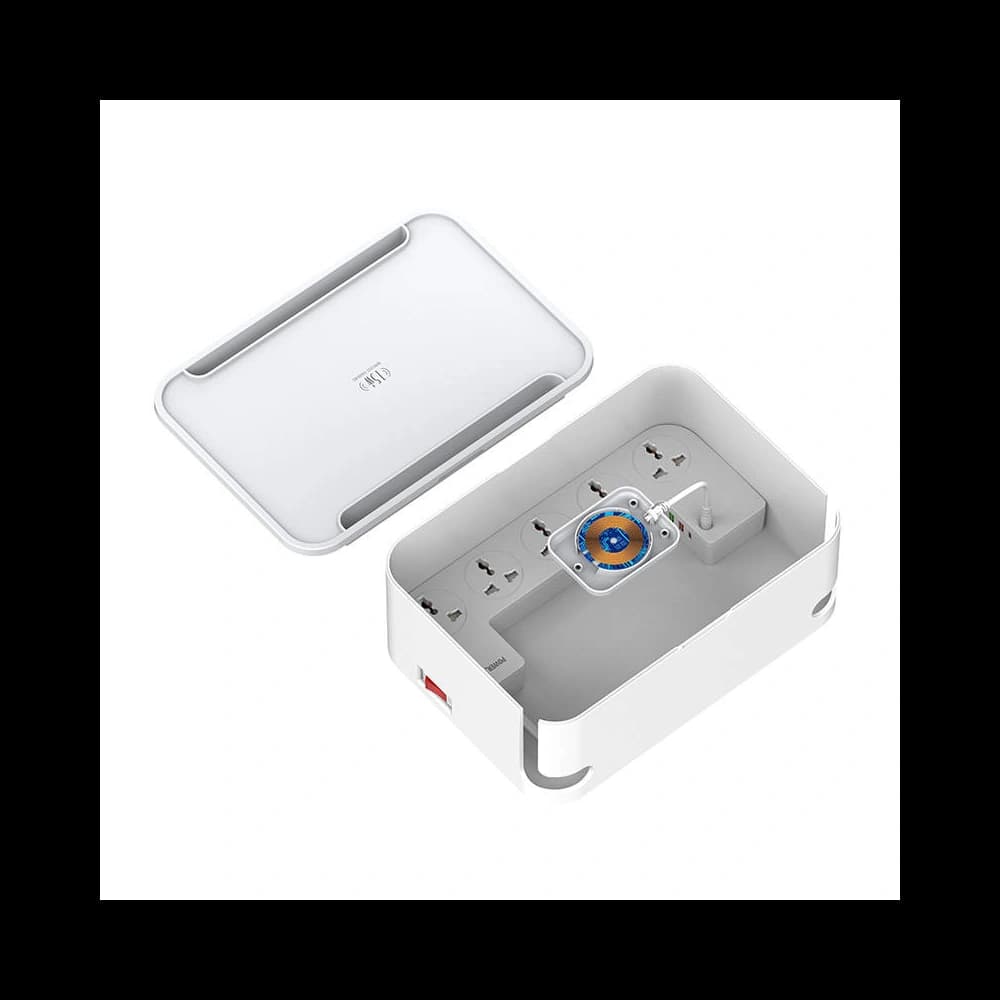 Napájecí lišta s organizérem LDNIO SN5310W, 5x AC, 3x USB (bílá) - 2