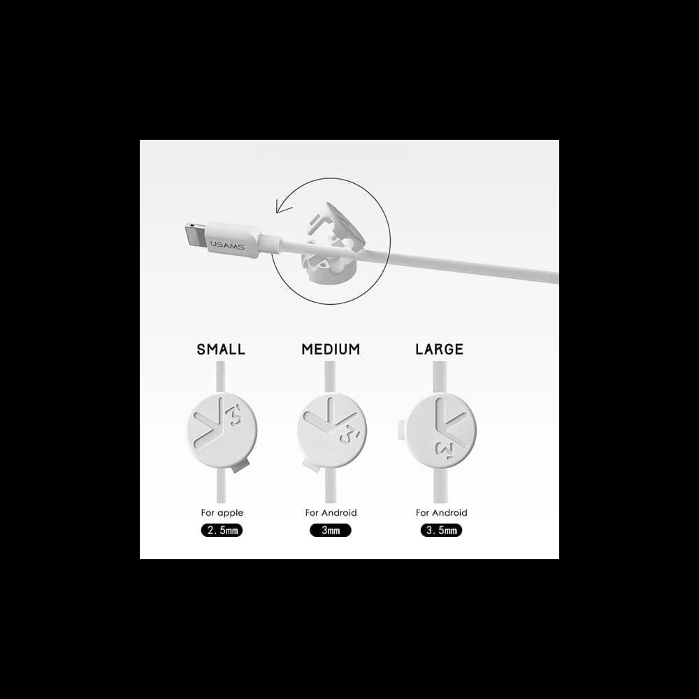 Suport magnetic auto pentru cablu USAMS US-ZB019 Air Vent negru/black - 5