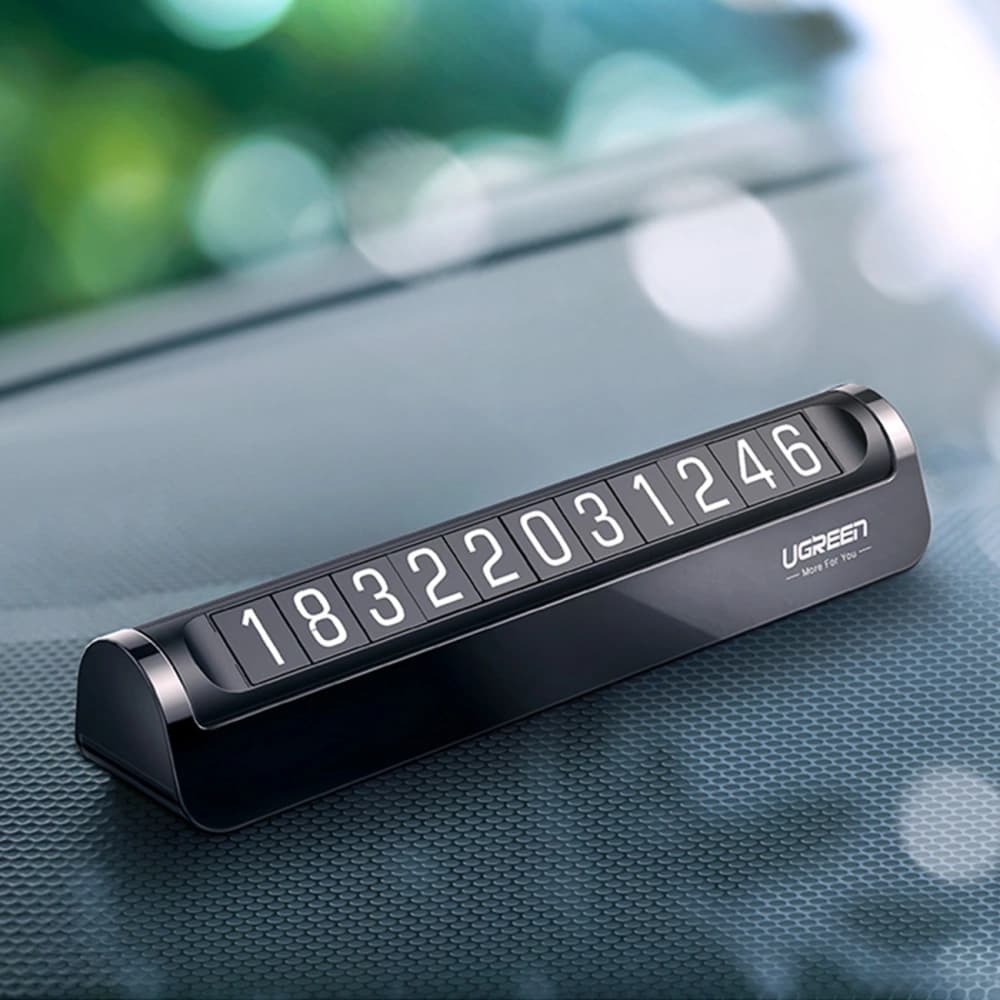 UGREEN LP178 car telephone number plate Black - 2
