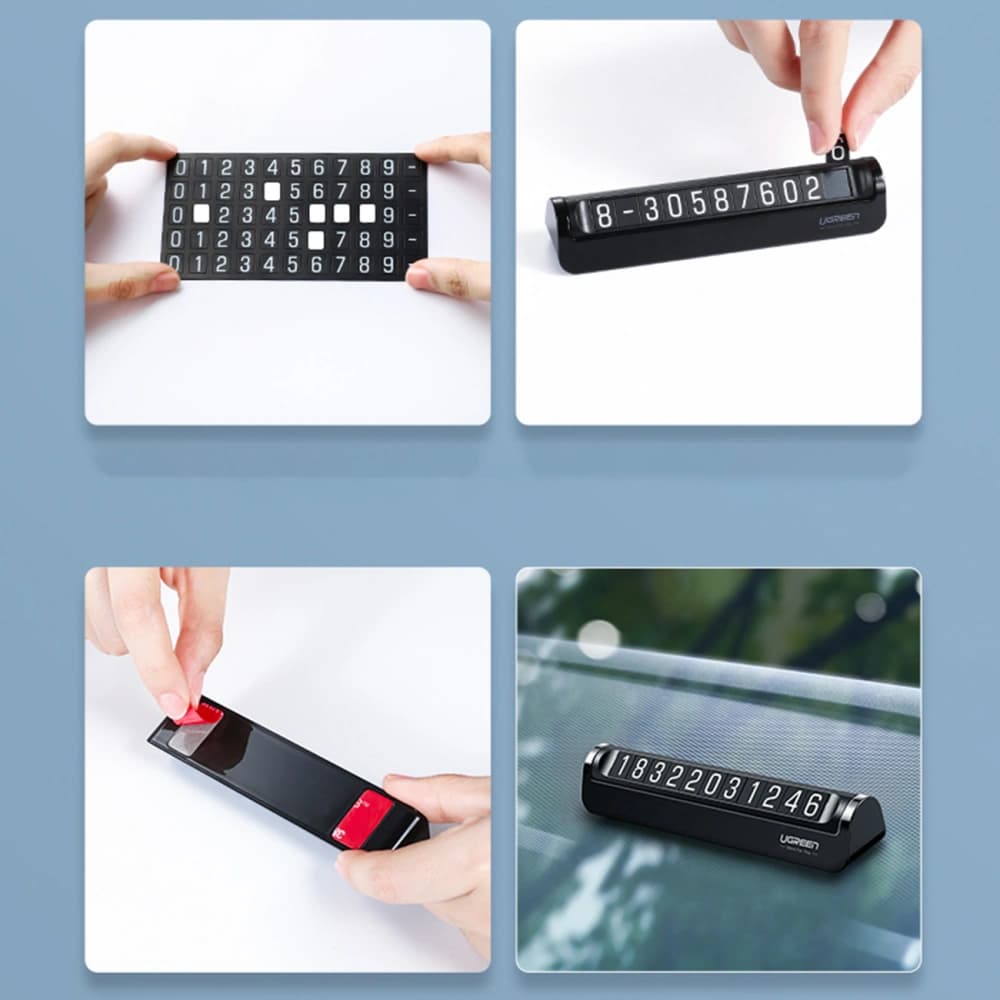 UGREEN LP178 car telephone number plate Black - 8