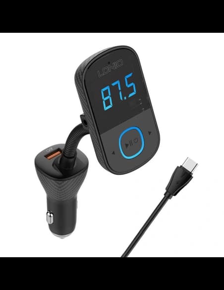 FM adó LDNIO C705Q Bluetooth 2xUSB-A, USB-C + USB-C kábel