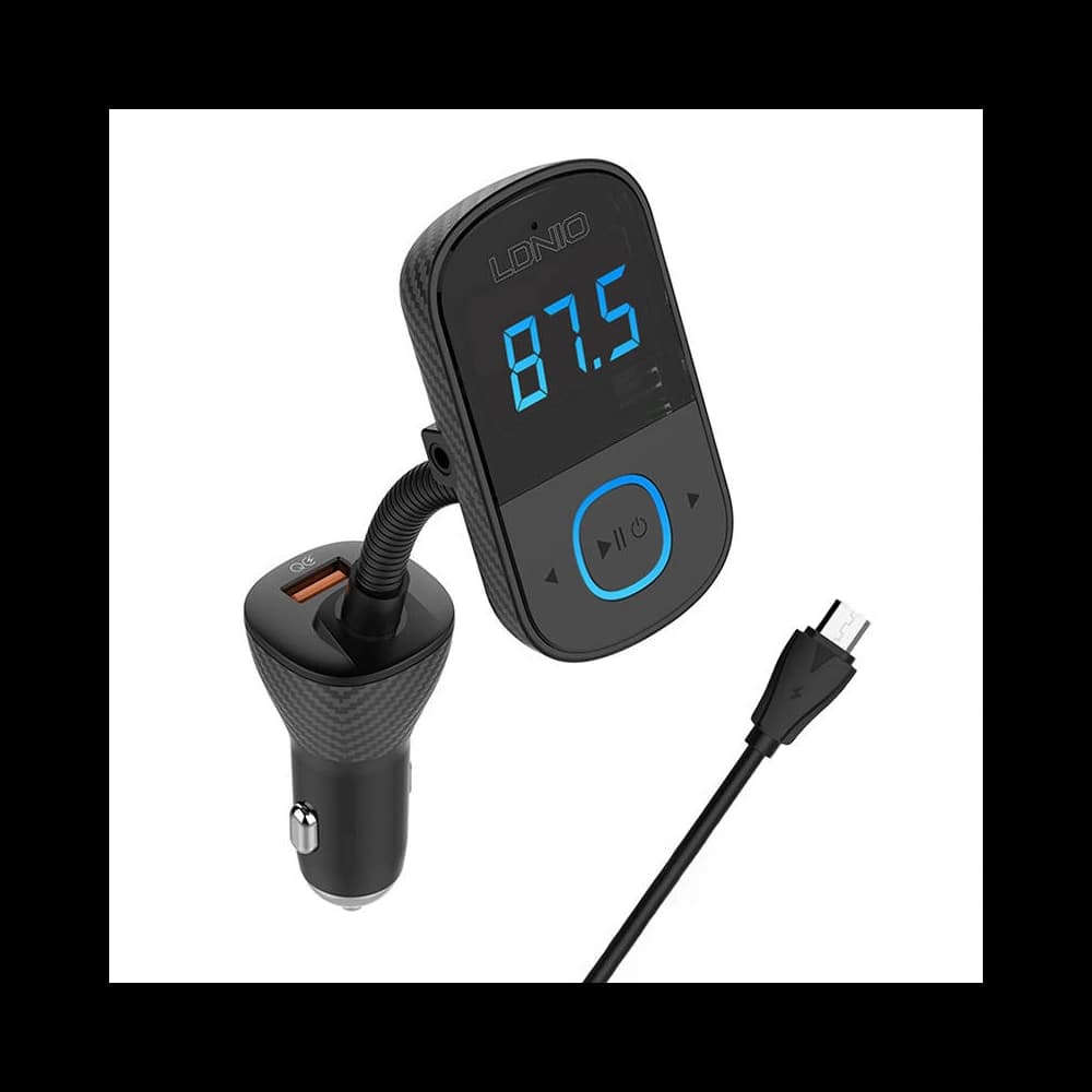 Transmitter FM LDNIO C705Q Bluetooth 2xUSB-A, USB-C + kabel microUSB - 1
