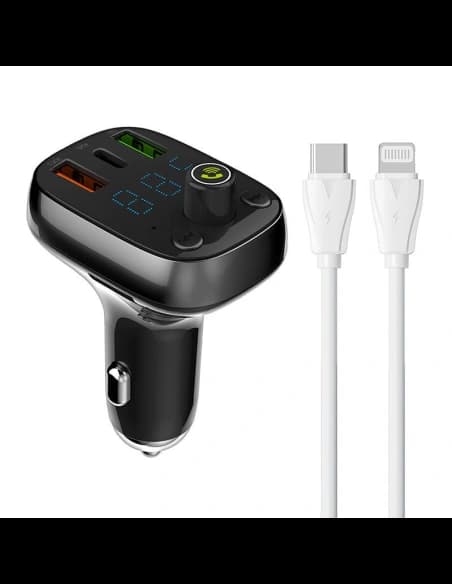 FM adó LDNIO C704Q Bluetooth 2xUSB-A, USB-C + USB-C kábel
