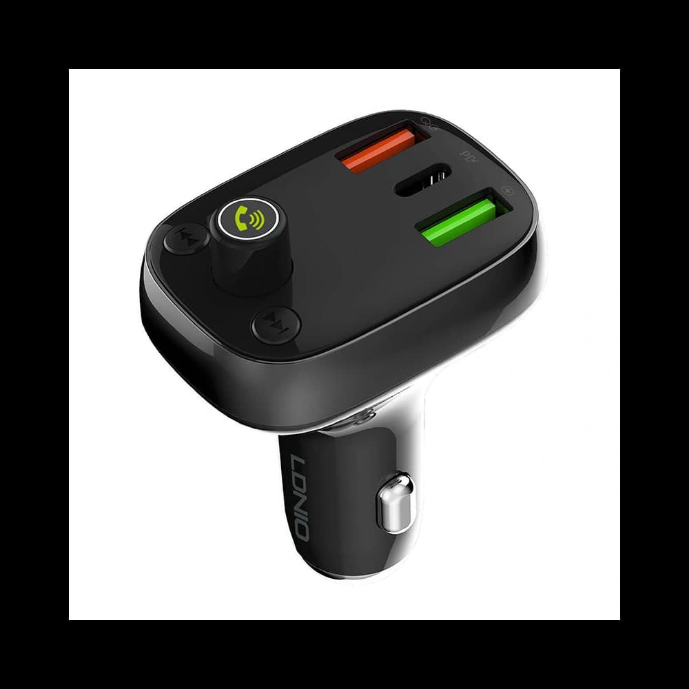 Transmiter FM LDNIO C704Q Bluetooth 2xUSB-A, USB-C + kabel microUSB - 3