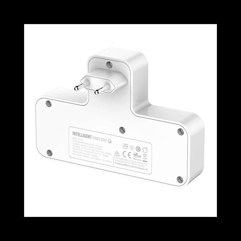 LDNIO Steckdosenleiste SC2311 2x AC, 2USB, USB-C, 2500W mit Nachtlicht (weiß) - 4