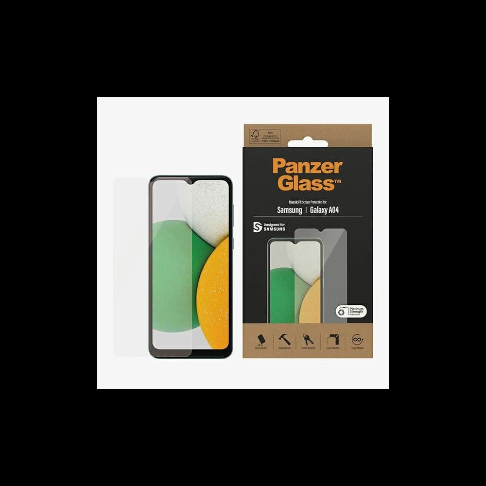 PanzerGlass Samsung Gehärtetes Glas Classic Fit Galaxy A04 Bildschirm Schutz 7312 - 1
