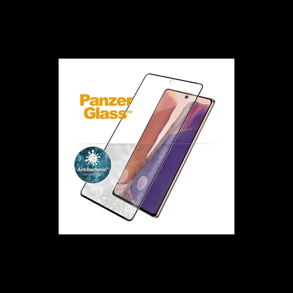 PanzerGlass Samsung Gehärtetes Glas Curved Super+ Galaxy Note 20 Case Friendly Finger Print AntiBacterial schwarz/schwarz - 2