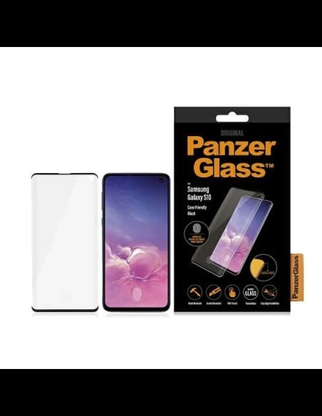 Tvrdé sklo PanzerGlass Curved Super+ Samsung Galaxy S10 Case Friendly Finger Print černé/black