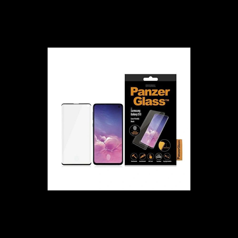 Tvrdé sklo PanzerGlass Curved Super+ Samsung Galaxy S10 Case Friendly Finger Print černé/black - 1
