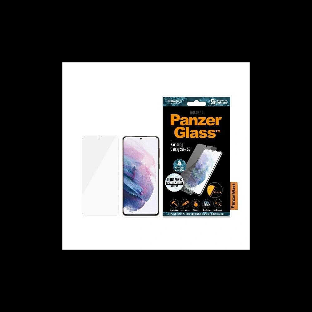 PanzerGlass E2E Microfracture Samsung Galaxy S21+ Plus Case Friendly Finger Print AntiBacterial black - 1