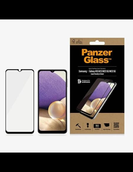 Tvrzené sklo PanzerGlass E2E Regular Samsung Galaxy A12/A23/M23 5G/M33 5G Case Friendly černý/black