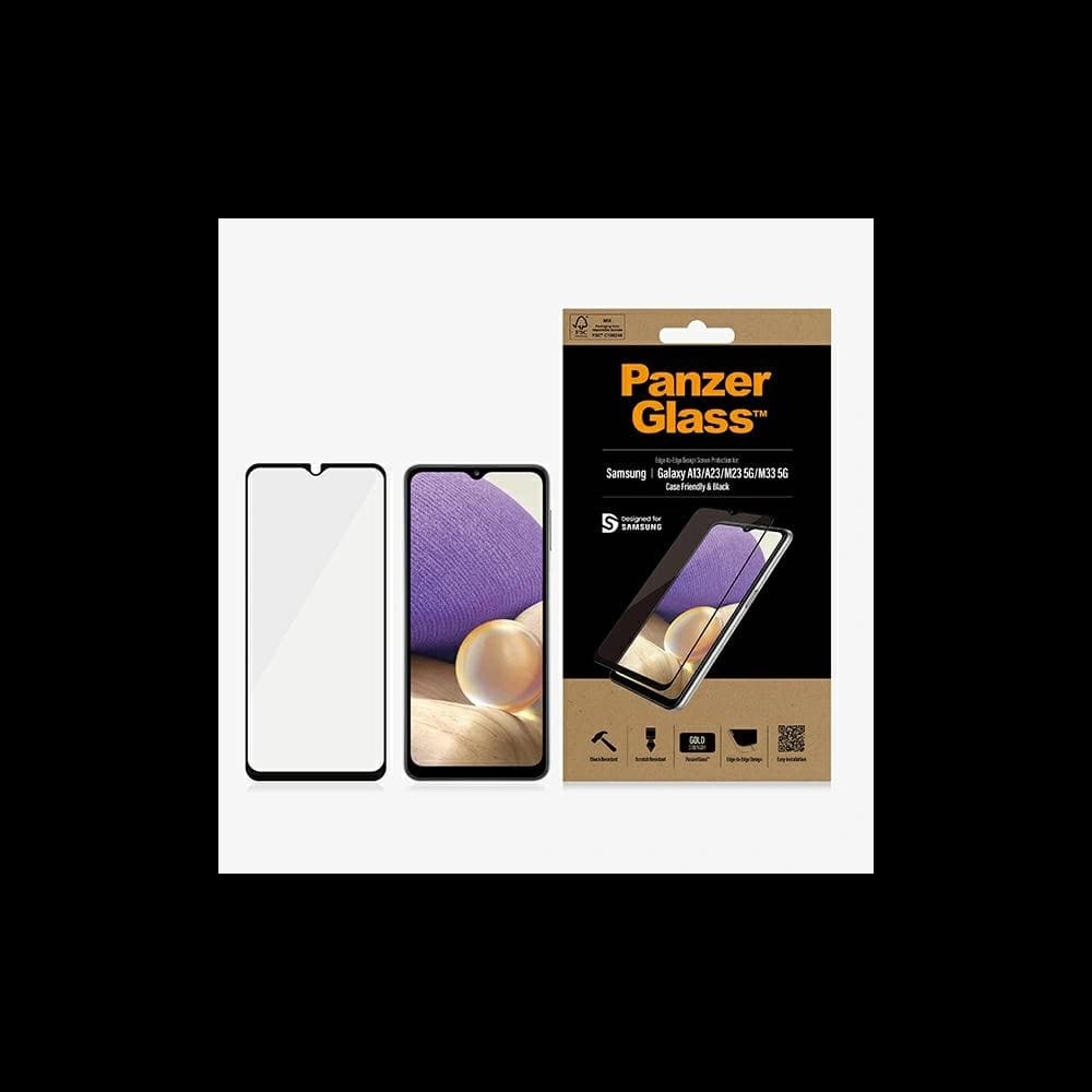 Edzett üveg PanzerGlass E2E Regular Samsung Galaxy A12/A23/M23 5G/M33 5G Case Friendly fekete/black - 1