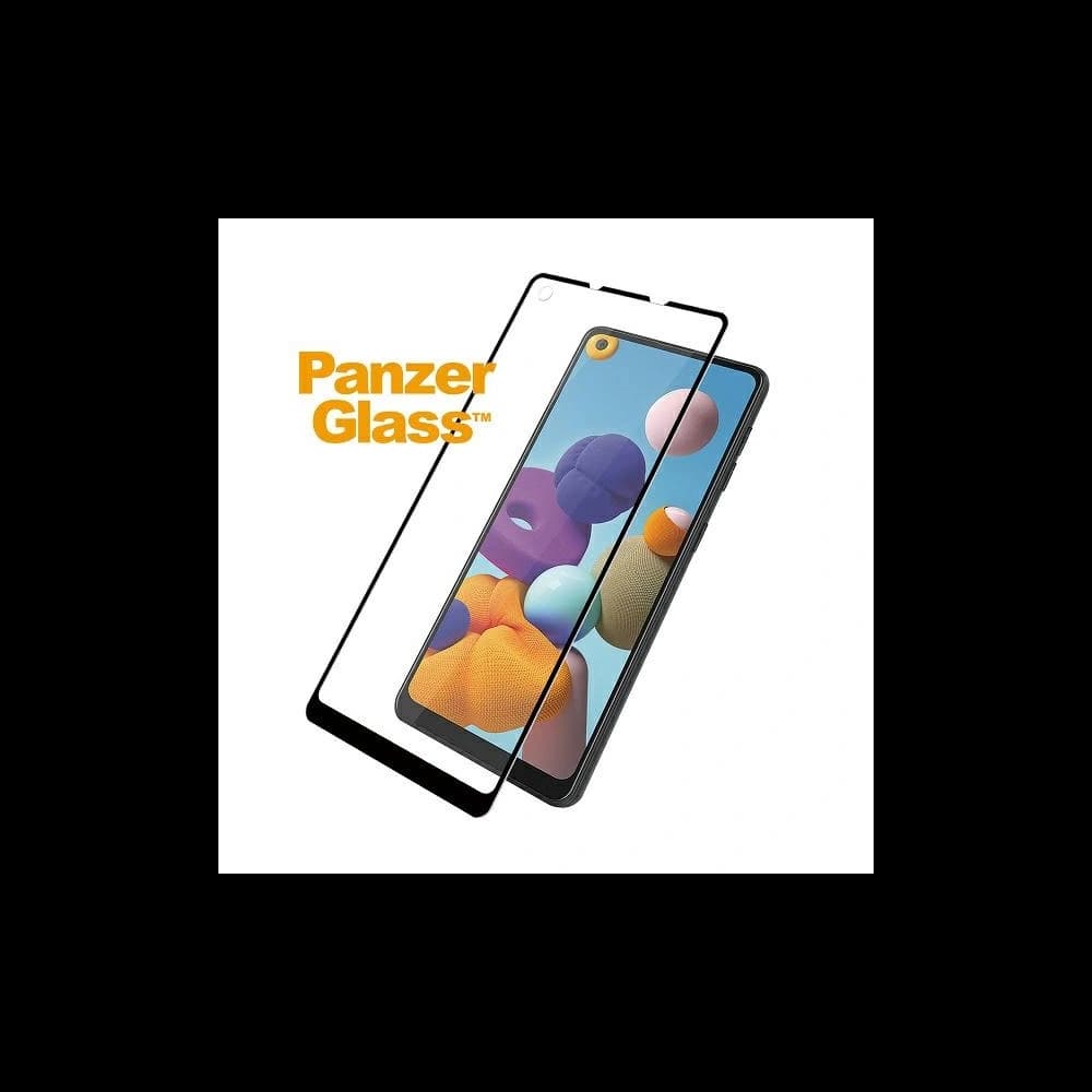 Edzett üveg PanzerGlass E2E Regular Samsung Galaxy A21 Case Friendly fekete/black - 2