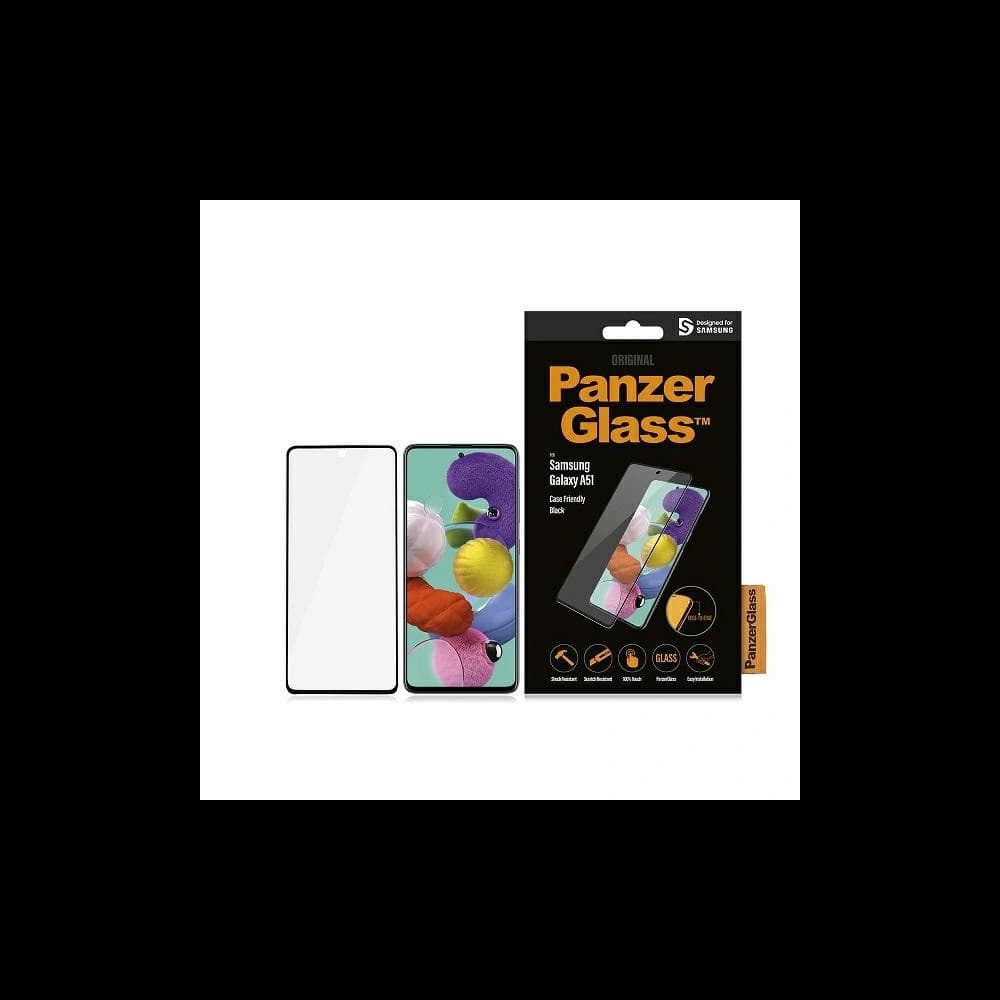 Edzett üveg PanzerGlass E2E Regular Samsung Galaxy A51 Case Friendly fekete/black - 1