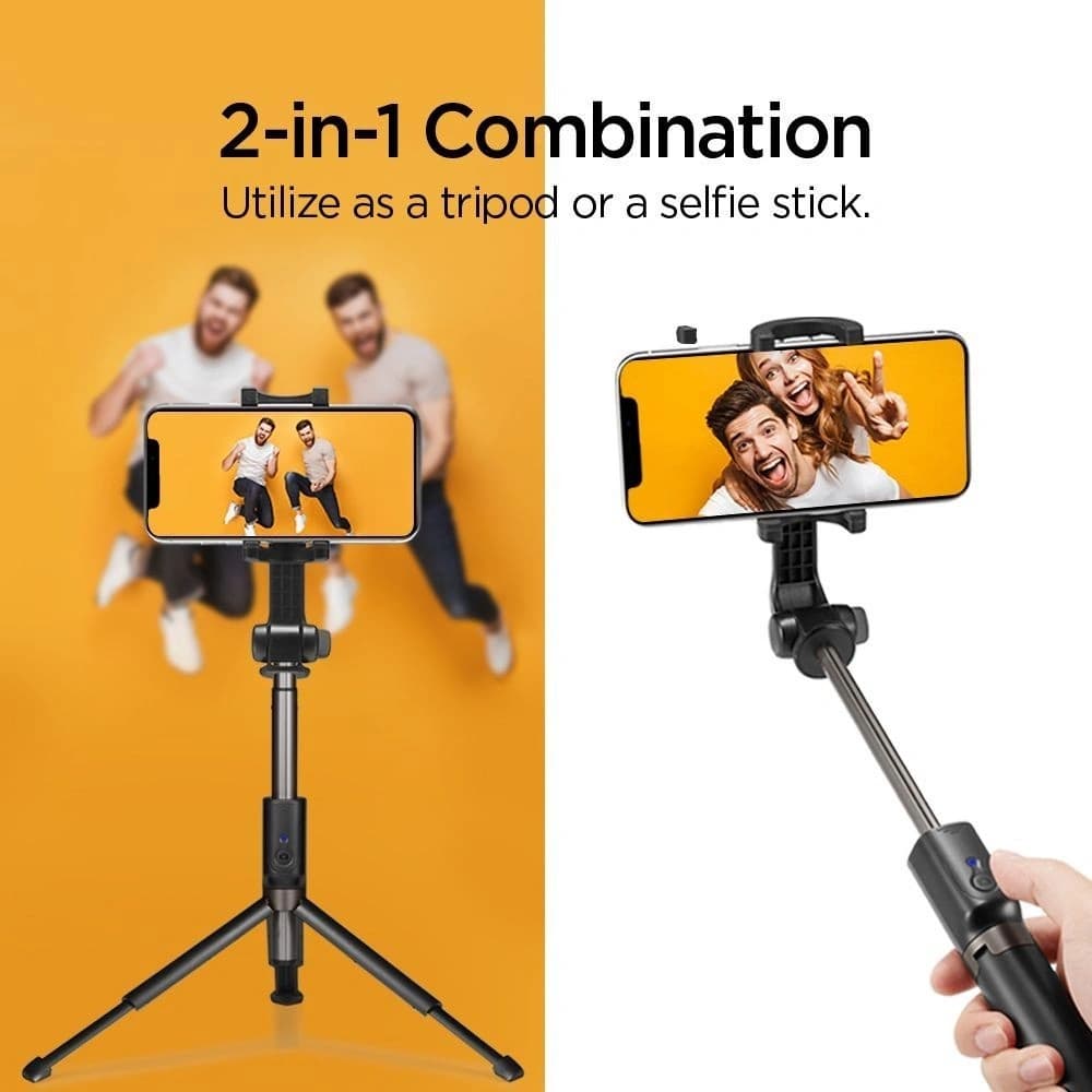 Spigen S540W Selfie Stick fără fir Trepied negru - 17