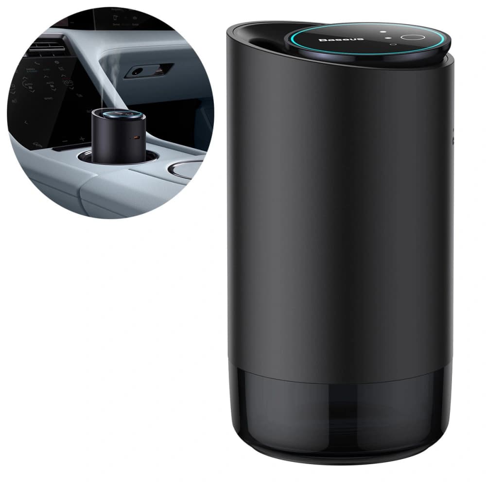 Odorizant auto Baseus negru (ceai alb / piersică suculentă) + cablu USB-C 1m - 1
