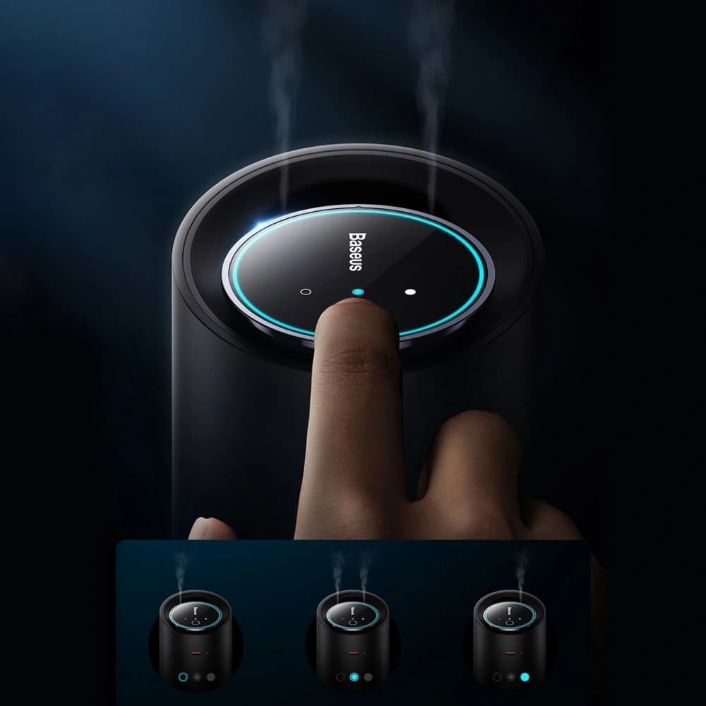 Odorizant auto Baseus negru (ceai alb / piersică suculentă) + cablu USB-C 1m - 15