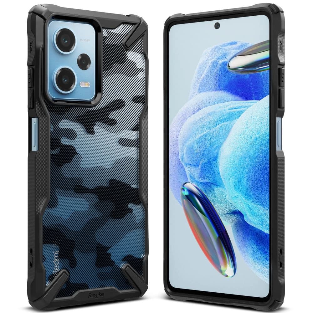 Etui Ringke Fusion-X Design Xiaomi Redmi Note 12 Pro 5G/POCO X5 Pro 5G Camo (Moro) Fekete - 2
