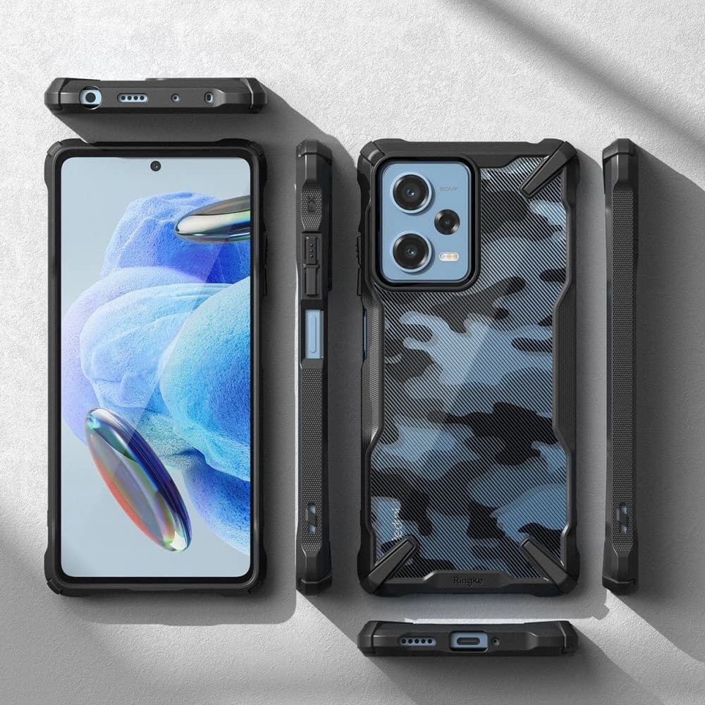 Etui Ringke Fusion-X Design Xiaomi Redmi Note 12 Pro 5G/POCO X5 Pro 5G Camo (Moro) Fekete - 5