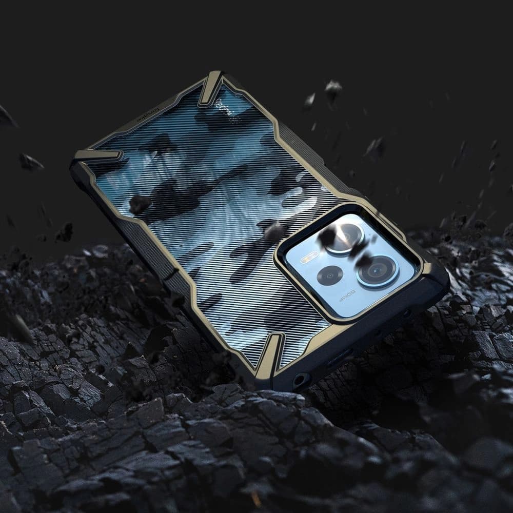 Etui Ringke Fusion-X Design Xiaomi Redmi Note 12 Pro 5G/POCO X5 Pro 5G Camo (Moro) Fekete - 8