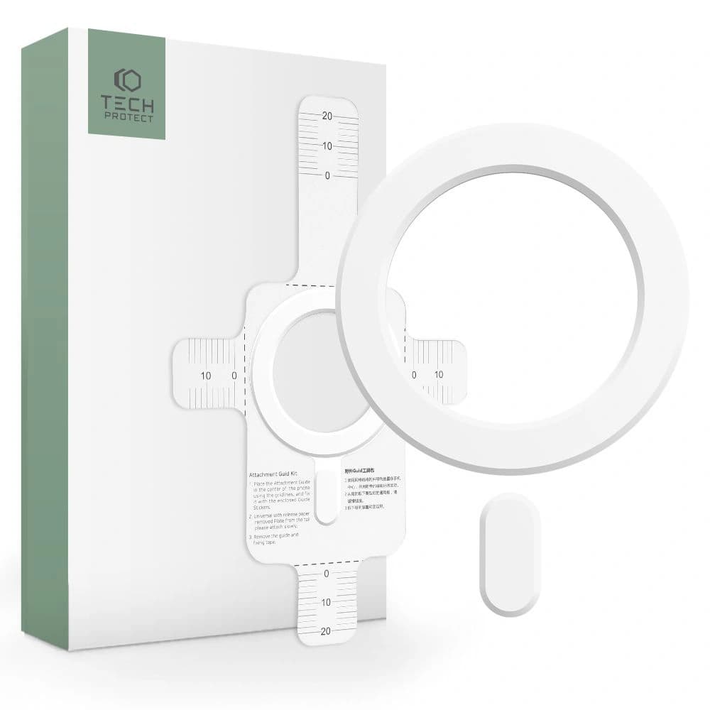 Inel MagSafe Tech-Protect Magmat Magsafe Universal Magnetic Ring Alb - 1
