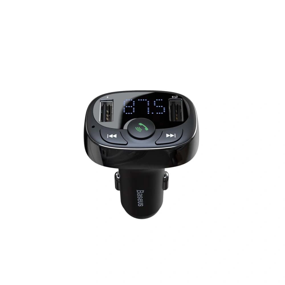 Baseus FM-Transmitter T getippt Bluetooth 2xUSB microSD (schwarz) - 5
