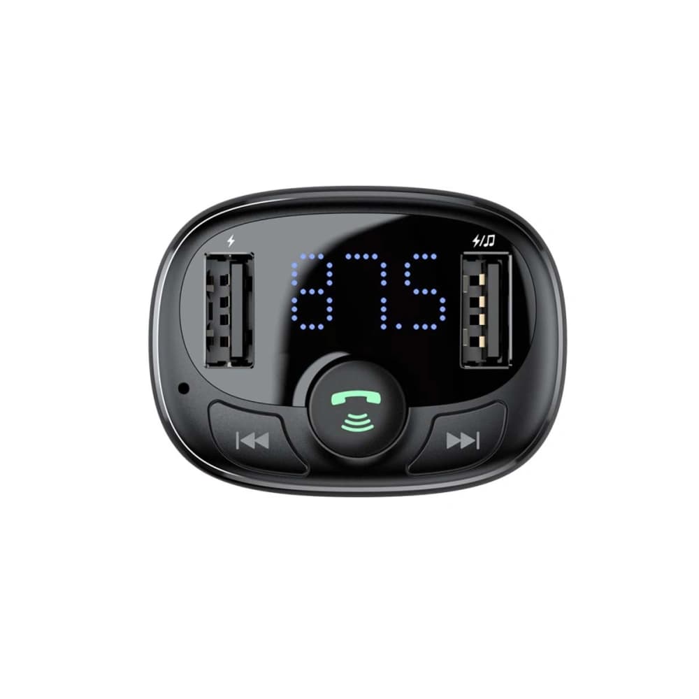Baseus FM-Transmitter T getippt Bluetooth 2xUSB microSD (schwarz) - 6