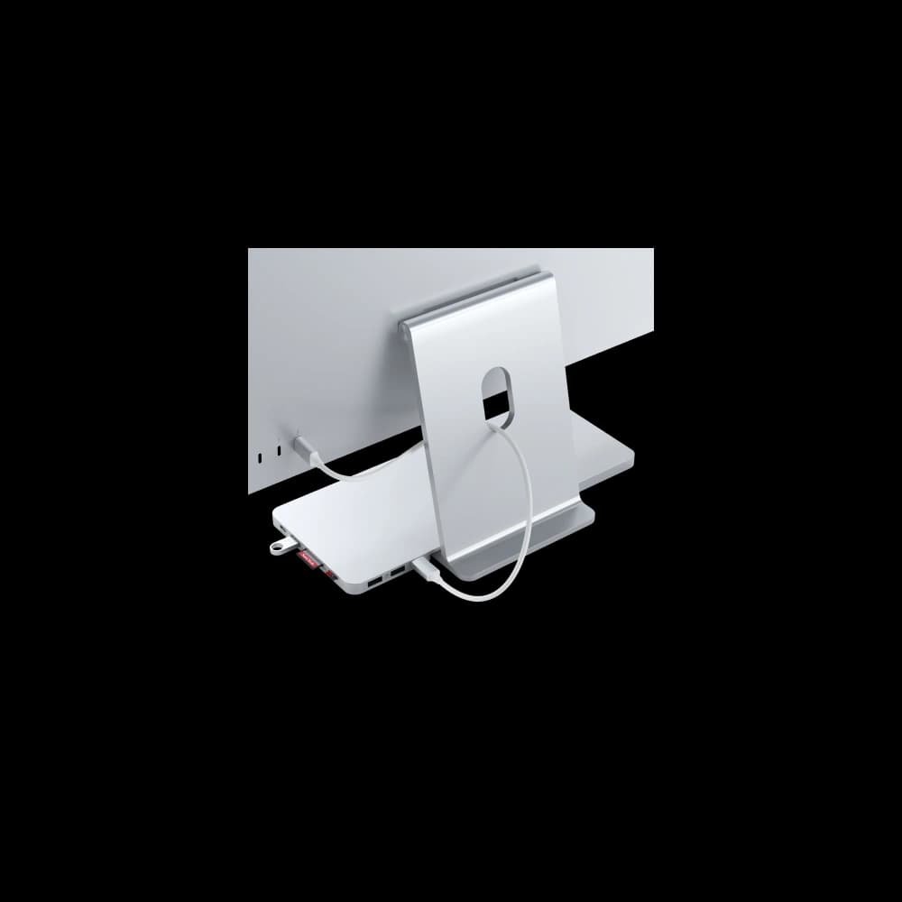Satechi Apple Docking Station Slim Dock für iMac 24 USB-C (USB-C 10Gb, USBA-A 10Gb, 2x USB-A, micro/SD-Kartenleser (silber) - 3