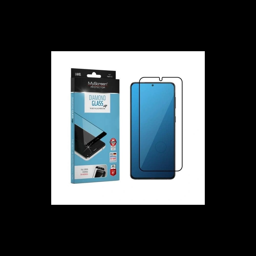 Sklá tvrzená MyScreen Diamond Glass Edge Samsung Galaxy S21+ Plus černý/black - 1