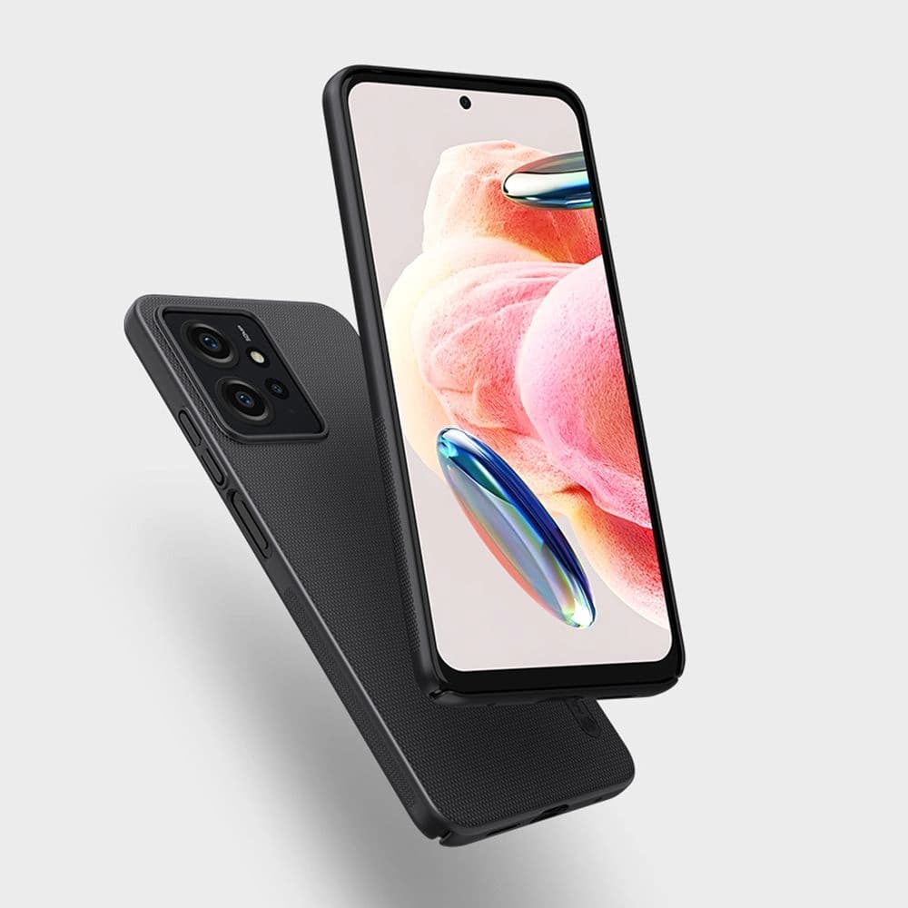 Nillkin Xiaomi Fall mattiert Schild Redmi Note 12 LTE Schwarz - 4