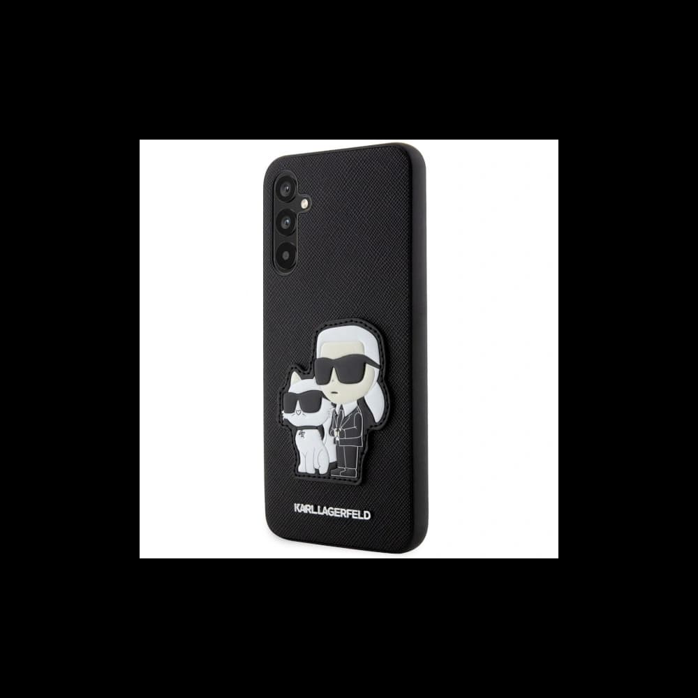 Etui Karl Lagerfeld KLHCA54SANKCPK Samsung Galaxy A54 5G kemény tok fekete/szürke Saffiano Karl & Choupette - 2