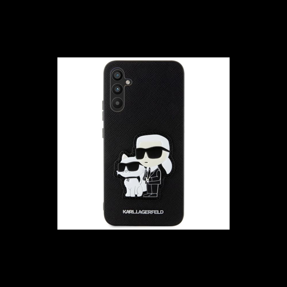 Etui Karl Lagerfeld KLHCA54SANKCPK Samsung Galaxy A54 5G kemény tok fekete/szürke Saffiano Karl & Choupette - 3