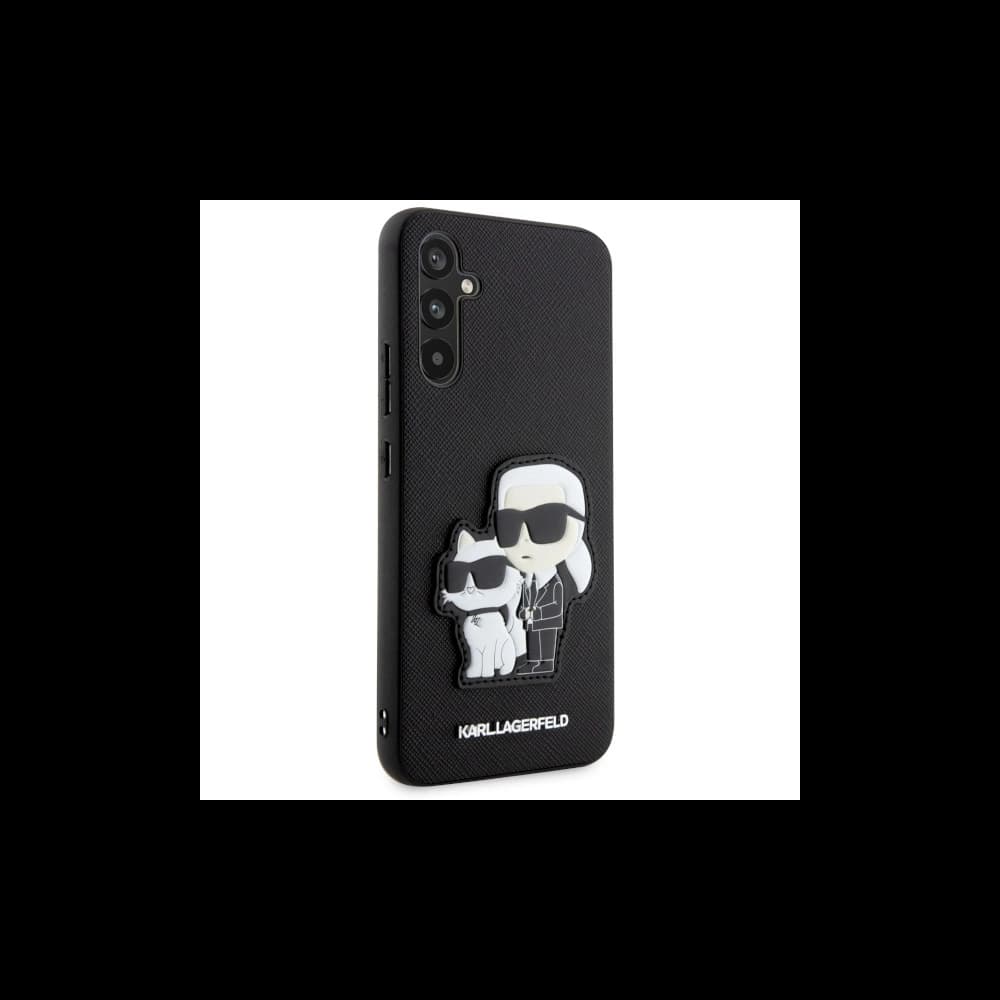 Etui Karl Lagerfeld KLHCA54SANKCPK Samsung Galaxy A54 5G kemény tok fekete/szürke Saffiano Karl & Choupette - 4