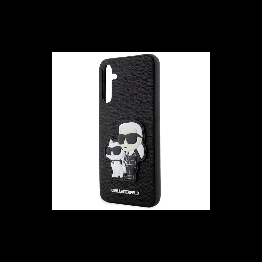 Etui Karl Lagerfeld KLHCA54SANKCPK Samsung Galaxy A54 5G kemény tok fekete/szürke Saffiano Karl & Choupette - 6