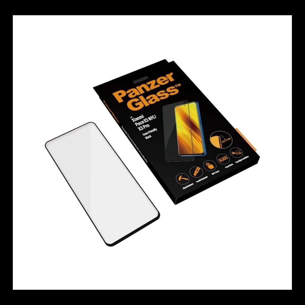 Edzett üveg PanzerGlass E2E Regular Xiaomi Poco X3 NFC/X3 Pro Case Friendly fekete/black - 2