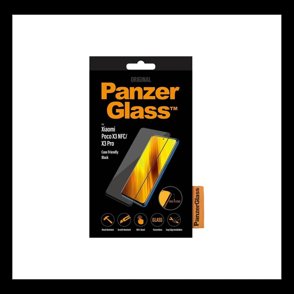 Edzett üveg PanzerGlass E2E Regular Xiaomi Poco X3 NFC/X3 Pro Case Friendly fekete/black - 5