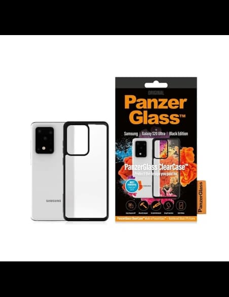 Etui PanzerGlass ClearCase Samsung Galaxy S20 Ultra fekete/black