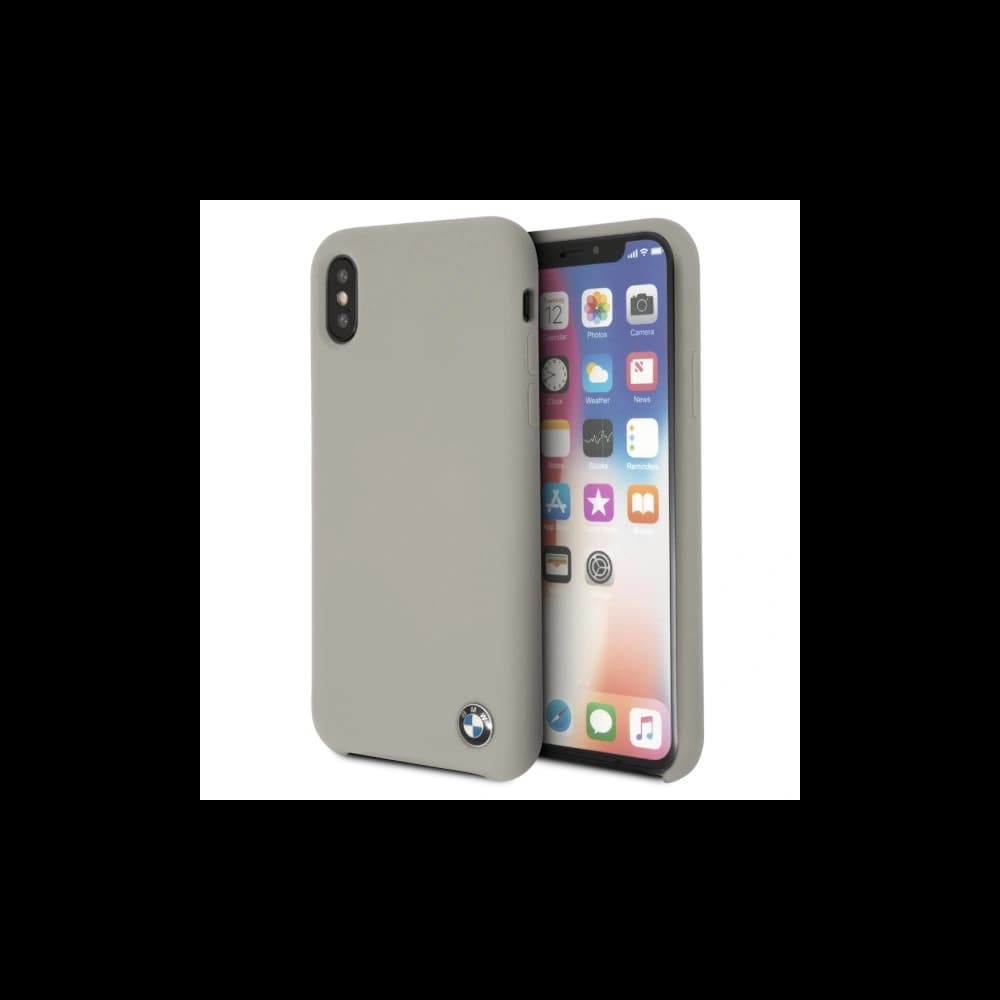 Etui BMW BMHCPXSILTA Apple iPhone X bej/taupe hardcase silicone - 1