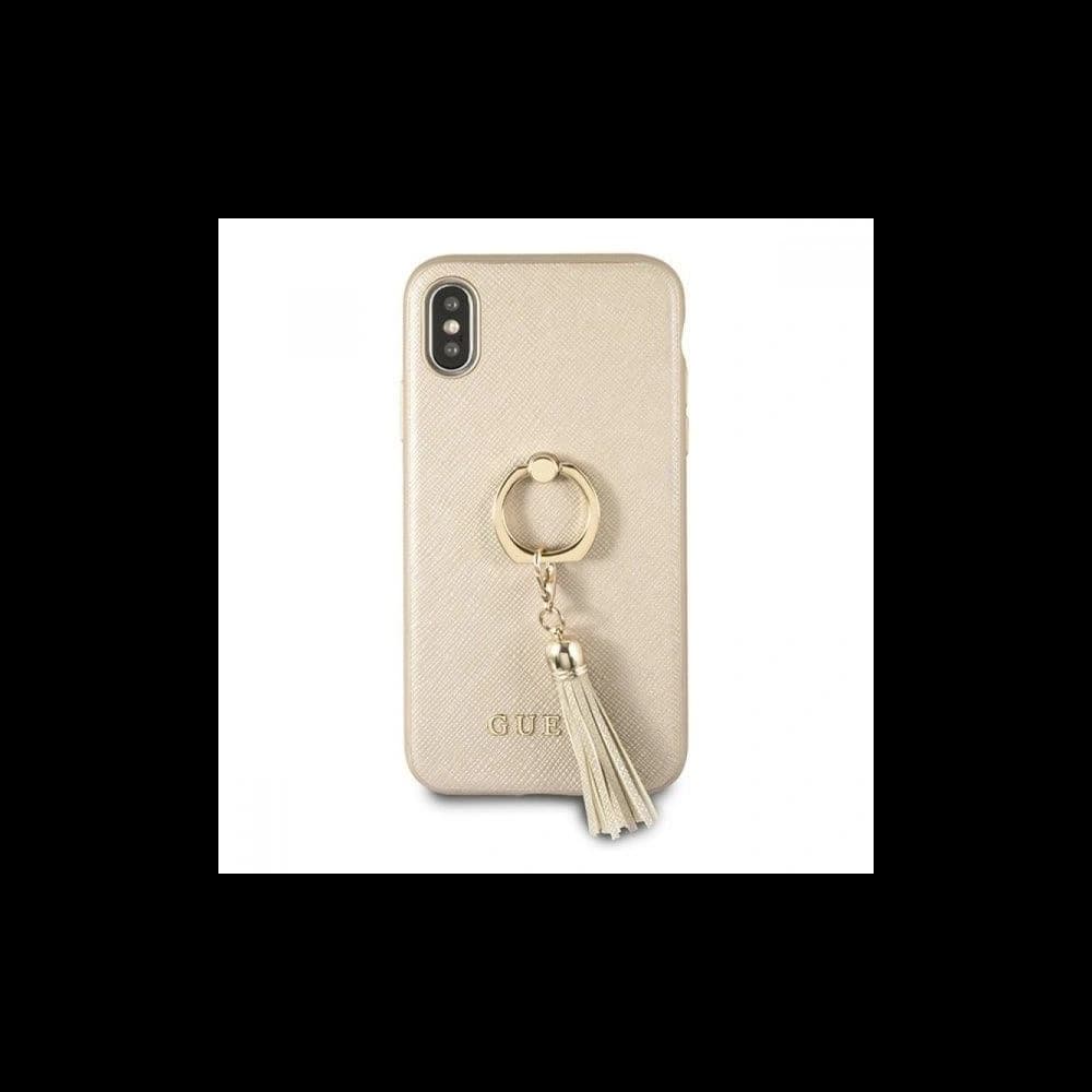 Guess GUHCI65RSSABE Apple iPhone XS Max beige hardcase Saffiano with ring stand - 2