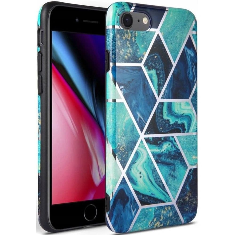 Tech-Protect Marble 2 Apple iPhone SE 2022/SE 2020/8/7 Blue - 1