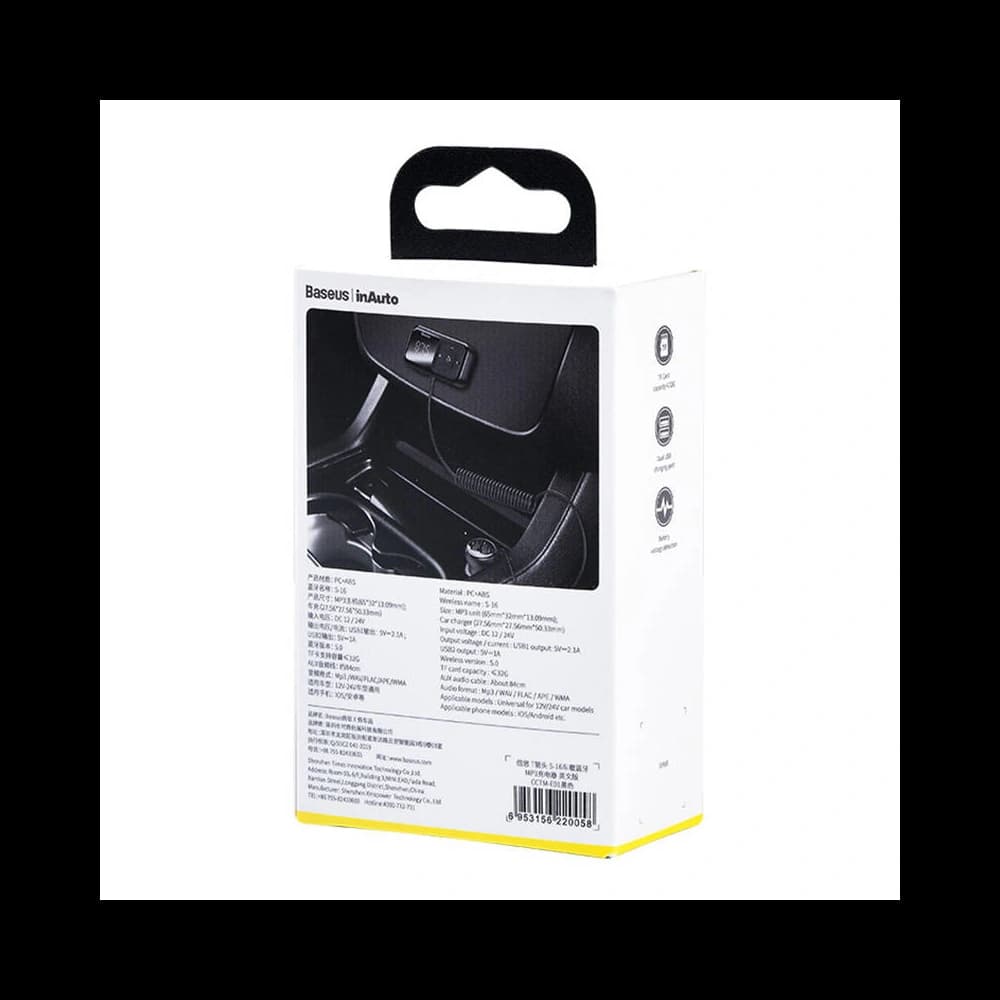 Transmitter do auta Baseus Bluetooth MP3 S-16 (černý) - 8