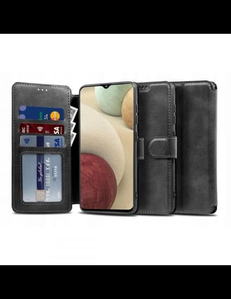Etui Tech-Protect Wallet Samsung Galaxy A12/M12 Černé