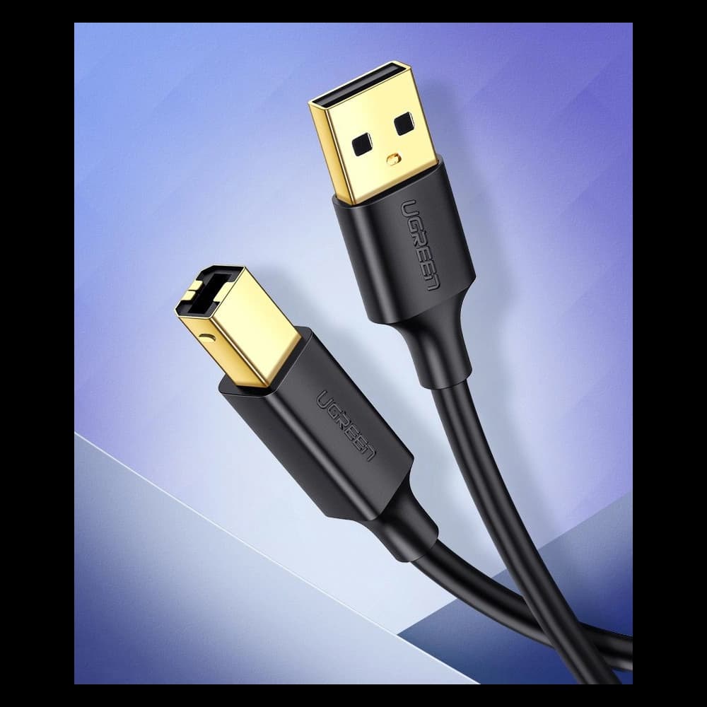 Cablu UGREEN US135 USB-B/USB-C pentru imprimantă 480 Mbps 1,5 m negru - 8