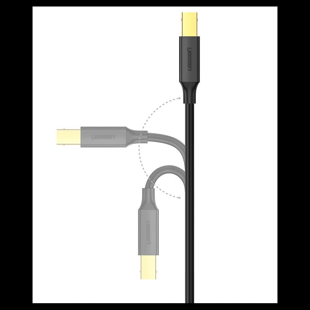 Cablu UGREEN US135 USB-B/USB-C pentru imprimantă 480 Mbps 1,5 m negru - 9