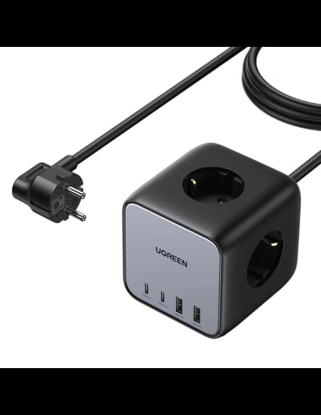 Napájecí lišta UGREEN CD268 65W USB-A/USB-C + 3x AC zásuvka černá