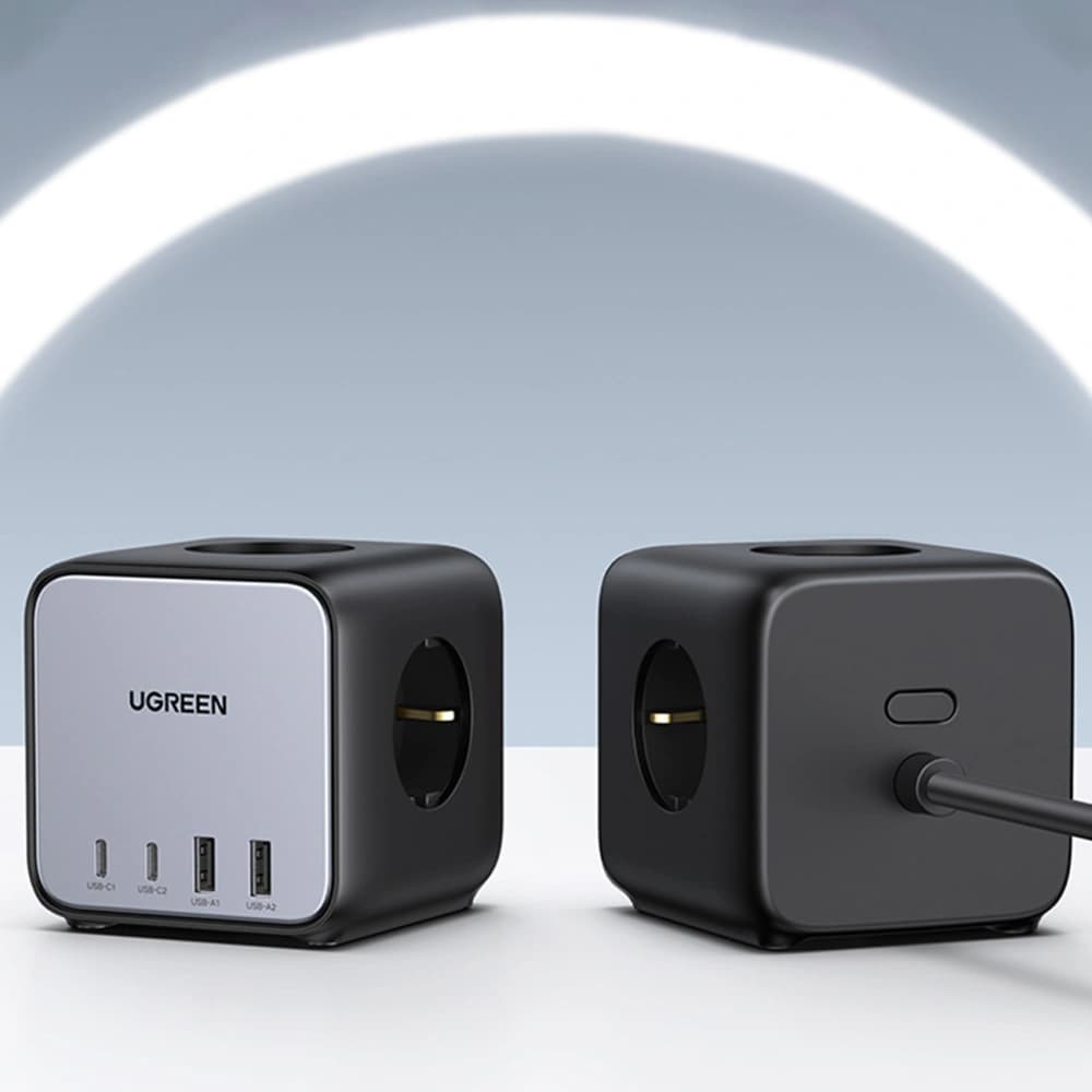 UGREEN CD268 Power Strip Cube 65W USB-A/USB-C + 3x AC black - 9