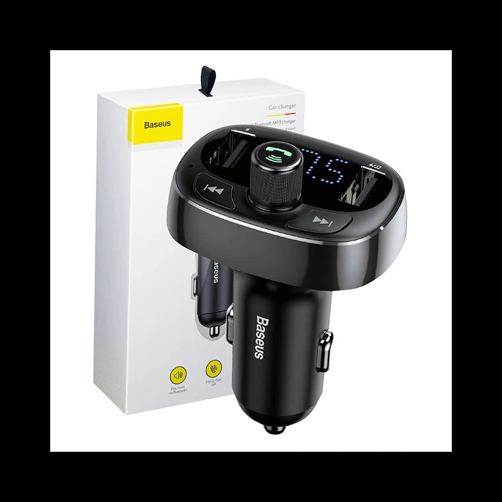 Transmițător FM Baseus T-typed S-09 Bluetooth (negru) - 1