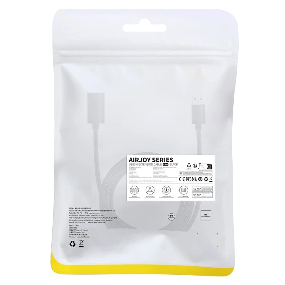 Kabel prodlužovací Baseus AirJoy Series USB-A 3.0 1.5m černý - 11