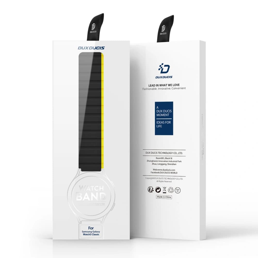 Pásky magnetický Dux Ducis Strap (22mm LD Version) Samsung Galaxy Watch 3 45mm/S3/Huawei Watch Ultimate/GT3 SE 46mm černo-žlutý - 12